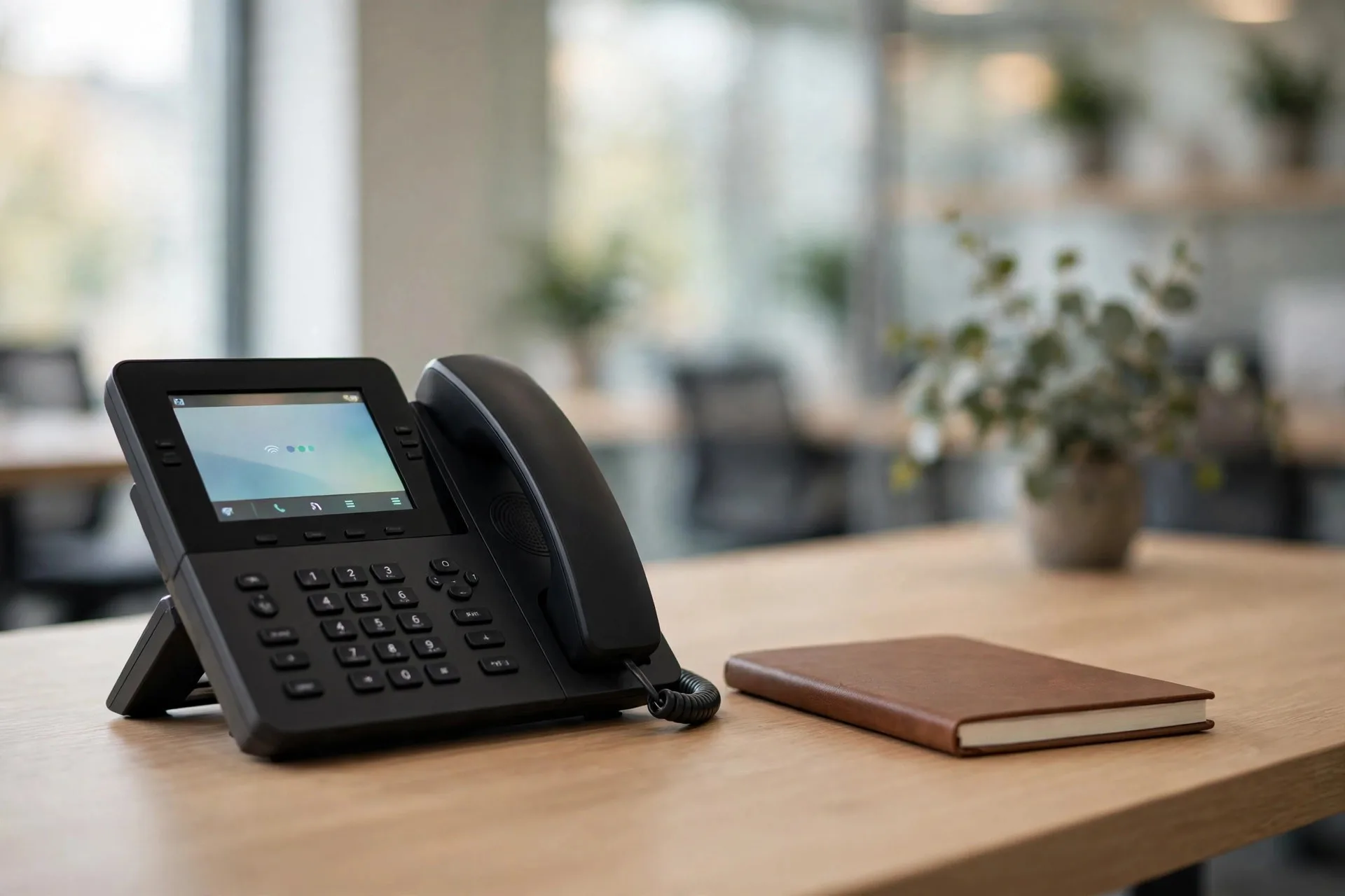 Business VoIP phone system with SIP trunking for office communications